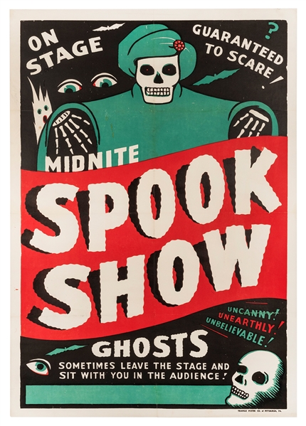  Midnite Spook Show / Ghosts / Guaranteed to Scare. Pittsbur...