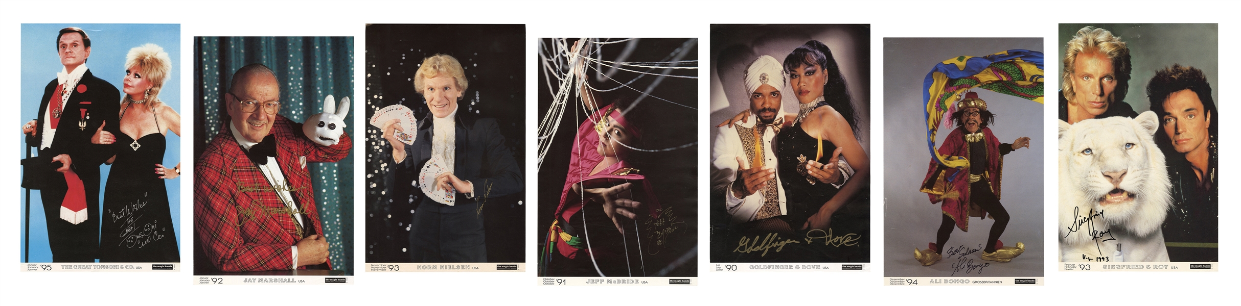  [Magic Hands] Group of 7 Signed Posters. 1992-95. Seven col...