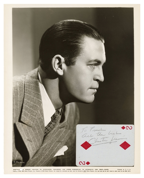  Tony Curtis and Chester Morris Signed Items. Including a To...