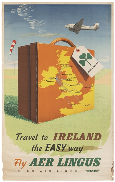  Aer Lingus / Travel to Ireland. Great Britain, 1953. Color ...