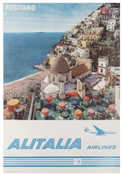  Alitalia Airlines / Positano. 1960s. Photo-offset travel po...