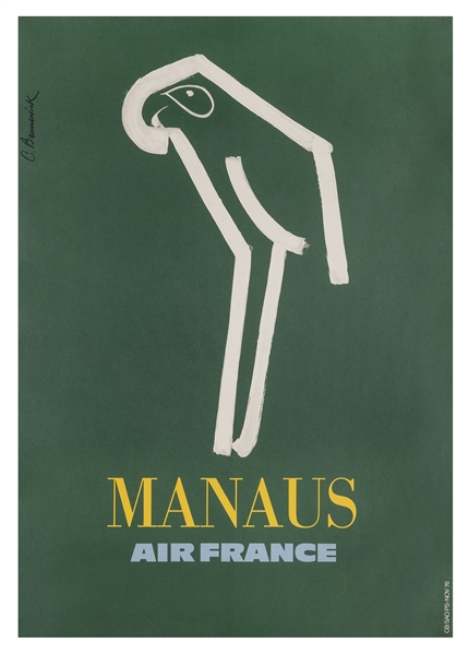  BRUNSWICK, C. Air France / Manaus. 1976. Offset lithograph ...