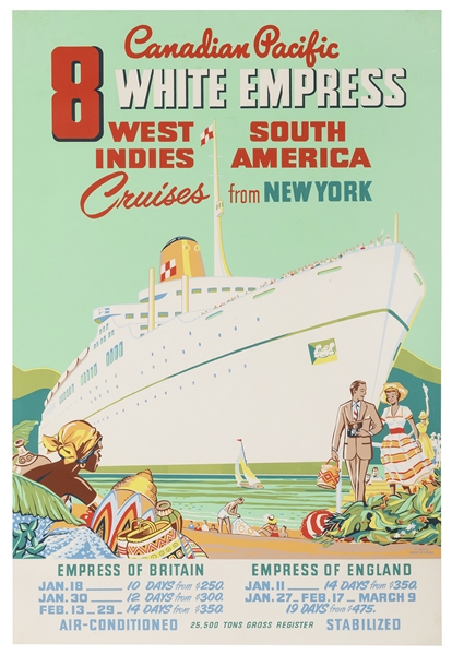  Canadian Pacific White Empress Cruises / West Indies – Sout...