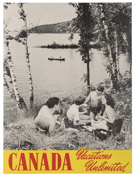  Canada Vacations Unlimited. 1950s. Photographic tourism pos...