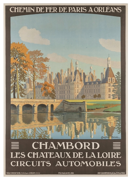  CONSTANT-DUVAL, Leon. Chambord / La Chateaux de la Loire. P...