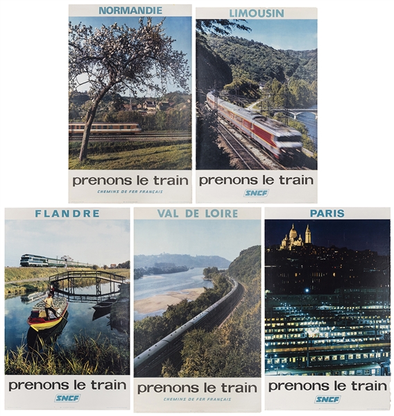  SNCF / French Railways. Lot of 5 Posters. France, 1970/72. ...