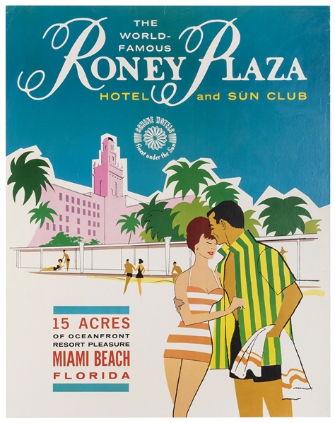  Miami Beach / Roney Plaza Hotel and Sun Club. 1960s. Touris...