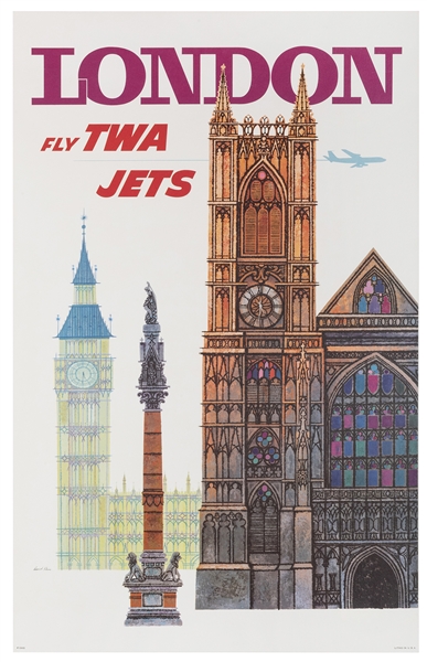  KLEIN, David (1918-2005). London / Fly TWA Jets. USA, 1960s...