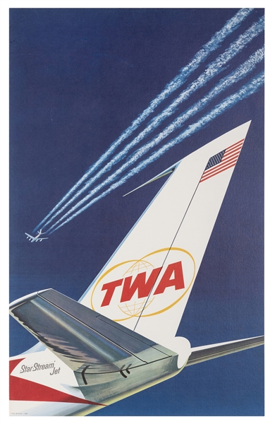  KLEIN, David (attributed to). TWA / Star Stream Jet. 1960s....