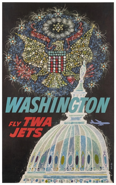  KLEIN, David (1918-2005). TWA / Washington. 1960s. Mid-cent...