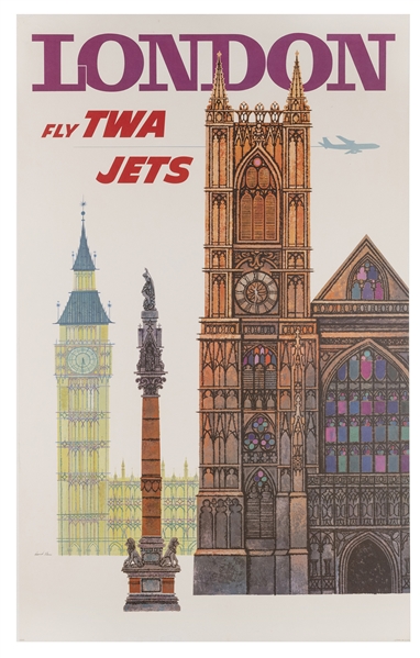  KLEIN, David (1918-2005). TWA / London. USA, ca. 1960s. Air...
