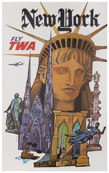  KLEIN, David (1918-2005). TWA / New York. USA, 1960s. Airli...