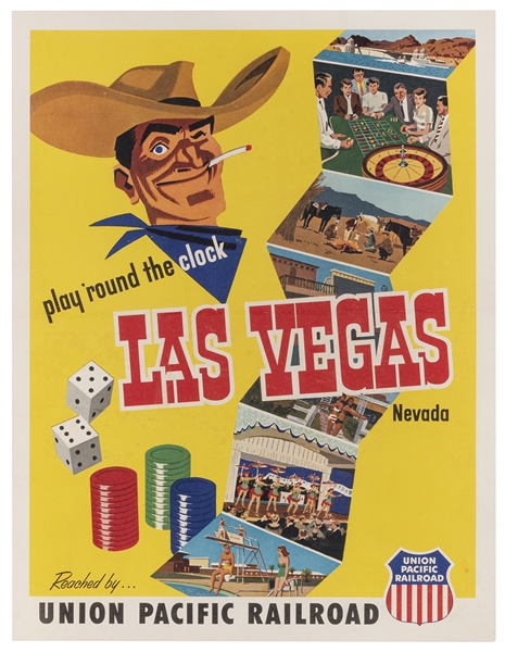  Las Vegas / Union Pacific. Circa 1952. Offset lithograph ra...