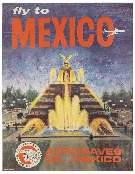  Aeronaves De Mexico / Fly to Mexico. 1960s. Airline poster ...