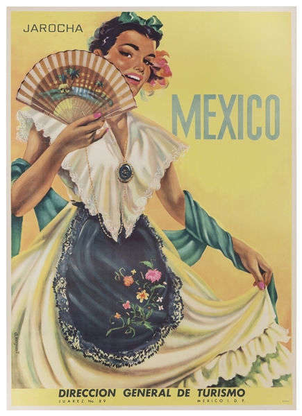  REGAERT, A. Jarocha / Mexico. Offset lithograph tourism pos...