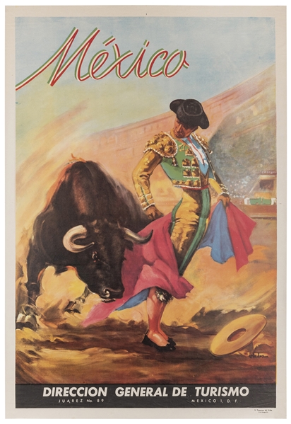  VIADEZ. Mexico / [Matador]. 1960s. Offset lithograph touris...