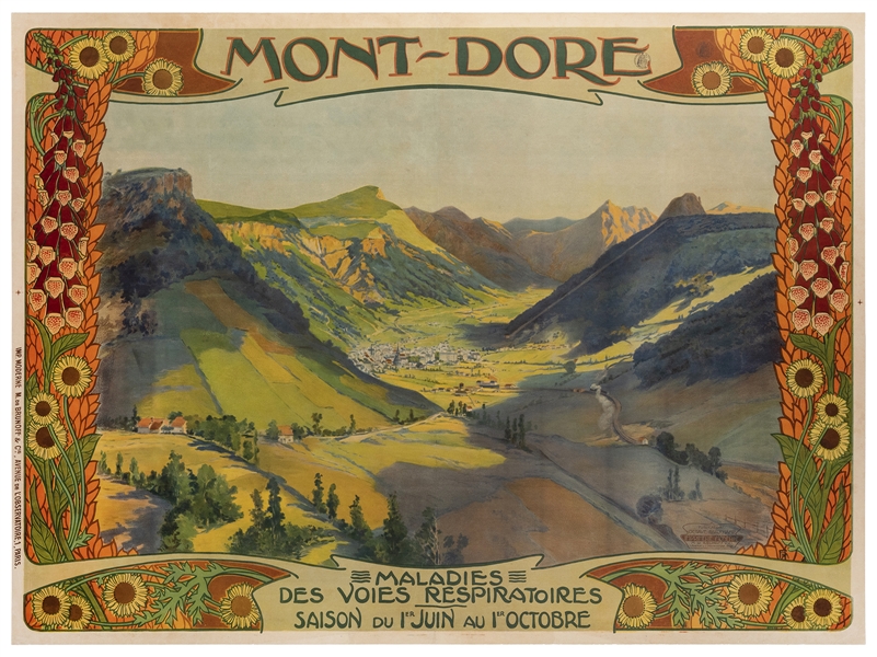  Mont Dore / Maladies. Paris: M. de Brunoff, ca. 1902. Art N...