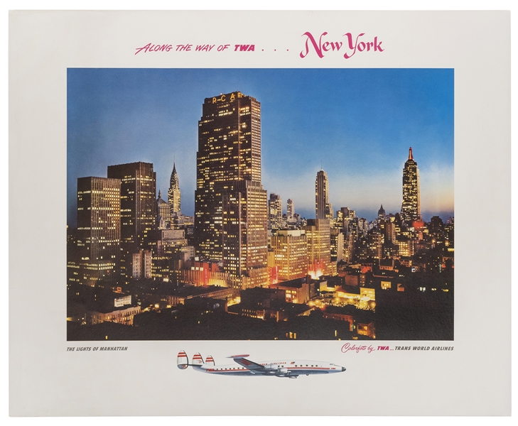  [NEW YORK] TWA / New York / The Lights of Manhattan. 1950s/...
