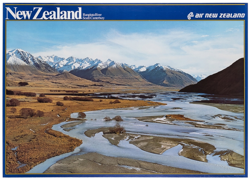  Air New Zealand / Rangitata River South Canterbury. New Zea...
