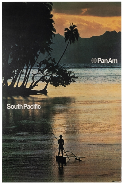  Pan Am / South Pacific. USA, 1960s. Photo-offset travel pos...