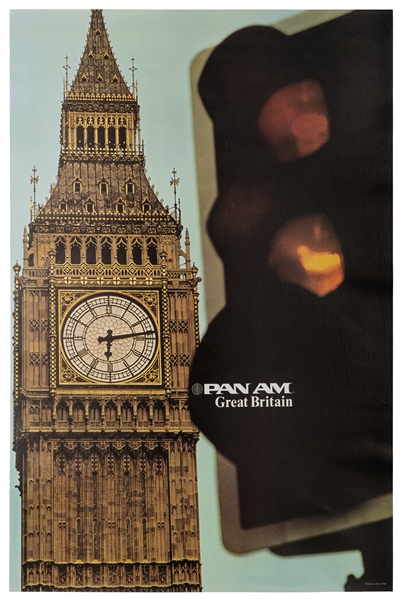  Pan Am / Great Britain. 1970s. Photographic travel poster j...