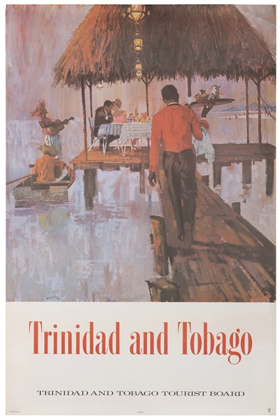  Trinidad and Tobago. 1960s. Tourism poster for the Caribbea...