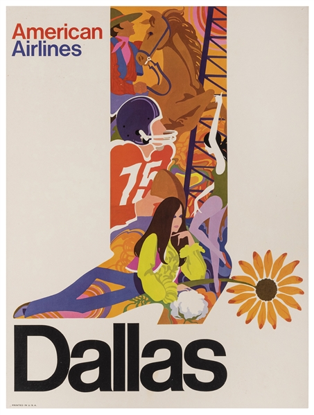  [TEXAS] American Airlines / Dallas. USA, 1970s. Images of T...