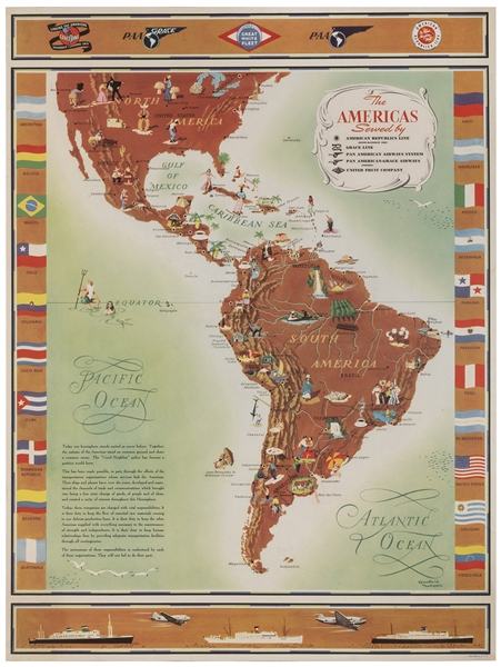  THOMPSON, Kenneth Webster. The Americas. 1948. A pictorial ...