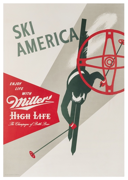  Ski America / Miller High Life. 1953. Milwaukee: Miller Bre...