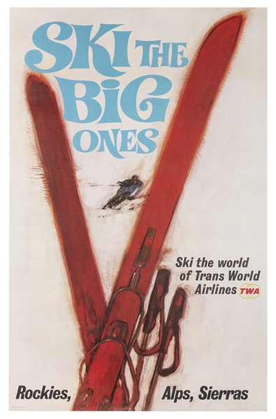  SIGOUROS, Thomas. TWA / Ski the Big Ones. USA, 1960s. Airli...
