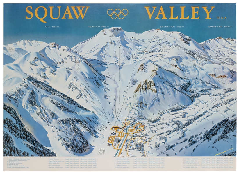 BERANN, Heinrich (1915-1999). Squaw Valley / Winter Olympic...