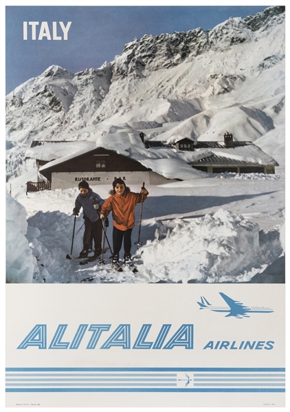  Alitalia / Italy. 1963. Photographic poster of children on ...