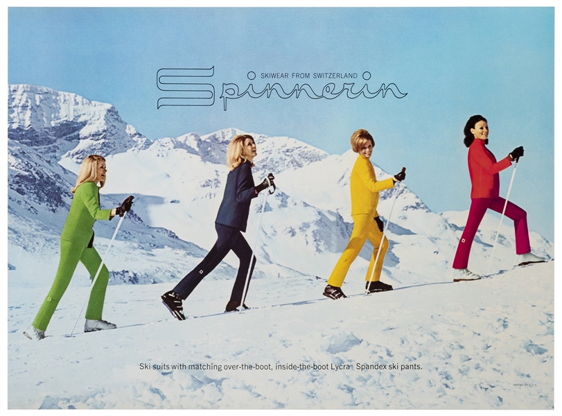  Spinnerin / Skiwear from Switzerland. USA, 1970s. Photograp...