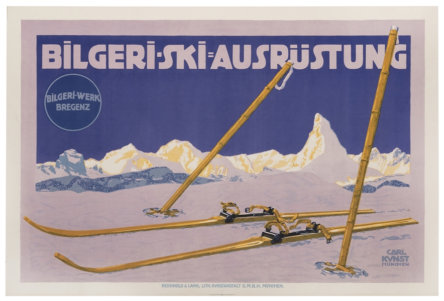  KUNST, Carl (1884–1912). Bilgeri Ski Ausrustung. Munich: Re...