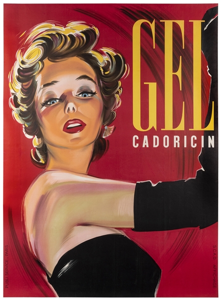  Gel Cadoricin. French, ca. 1950. Lithograph poster advertis...