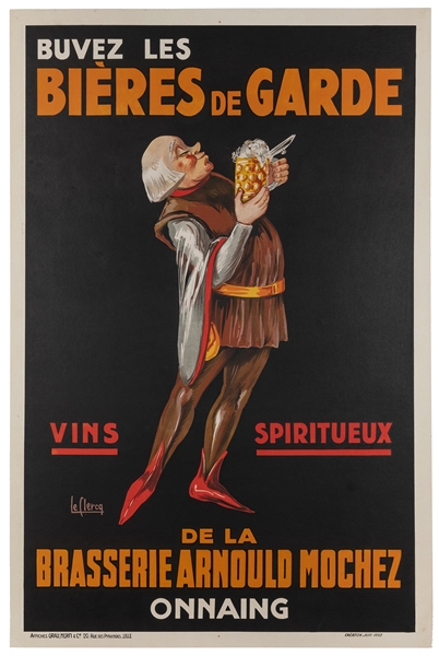  LECLERCQ. Bieres de Garde / Brasserie Arnould Mochez. 1930....