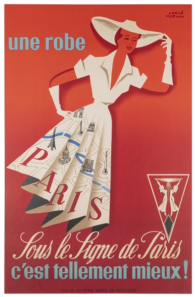  MORVAN, Herve. Une Robe Paris. 1950s. Fashion advertising p...