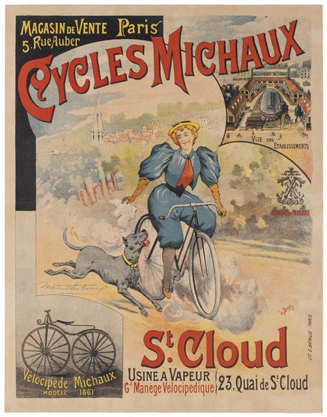  BERGE, L. Cycles Michaux. Paris: G. Bataille, ca. 1890s. Co...