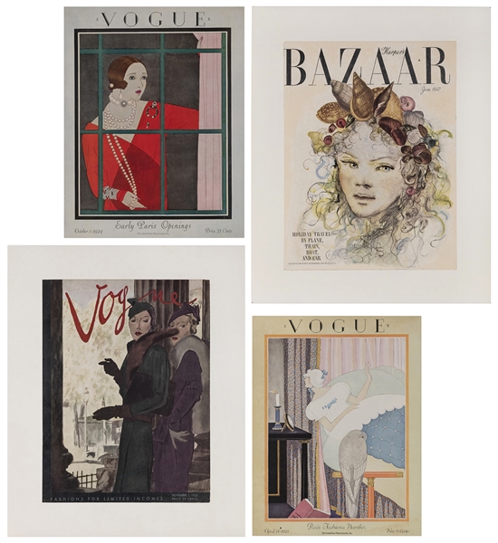  [FASHION] Four Vogue and Harper’s Bazaar Magazine Covers. 1...