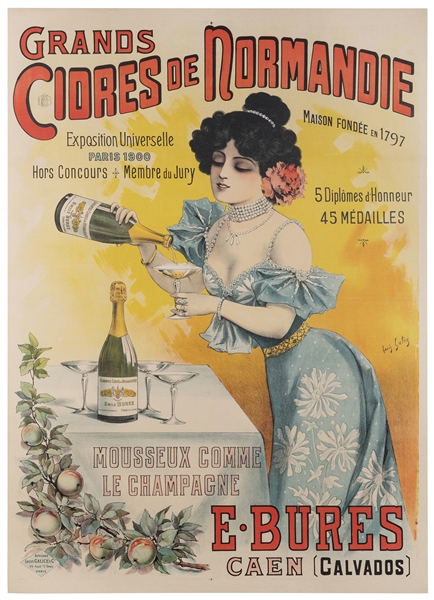  GALICE, Louis. Grands Cidres de Normandie. Paris, ca. 1900....