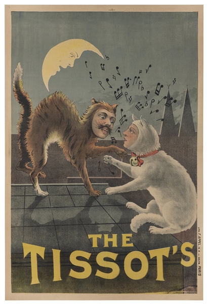  The Tissot’s. Paris: F. Appel, 1890s. French cabaret poster...