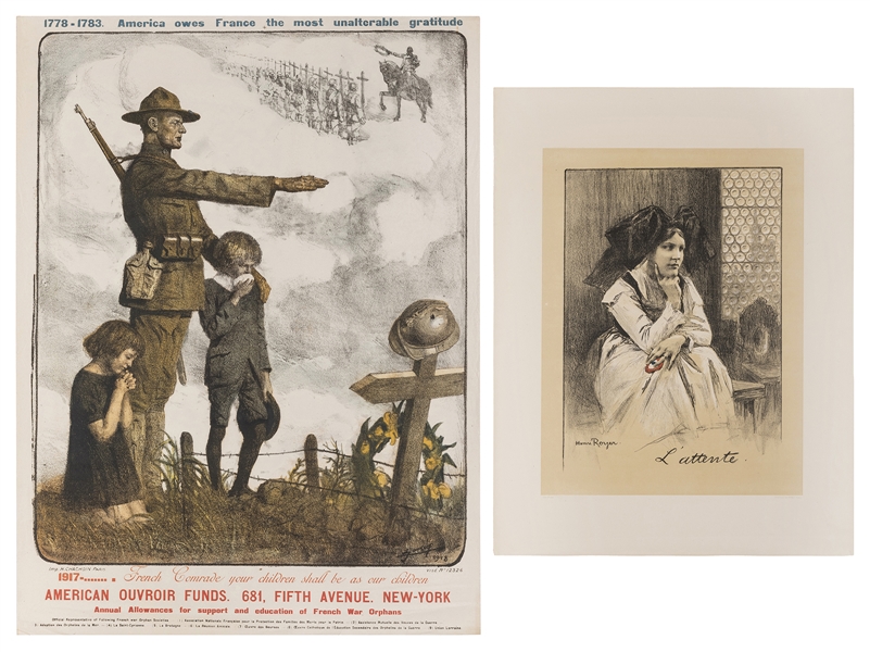  [WORLD WAR I] Two French WWI Posters. Including: JONAS, Luc...