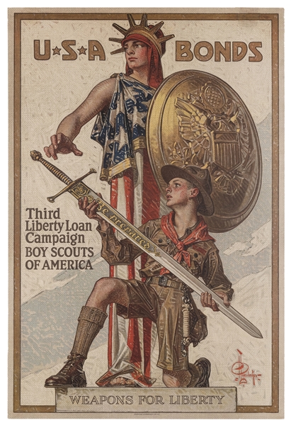  LEYENDECKER, Joseph C. (1874-1951). USA Bonds / Boy Scouts ...