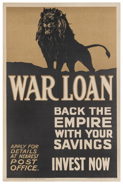  War Loan / Back the Empire with your Savings. London: Josep...
