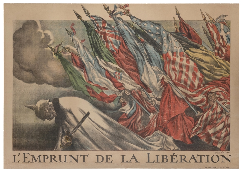  ABEL FAIVRE. L’Emprunt de la Liberation. Paris, ca. 1918. W...