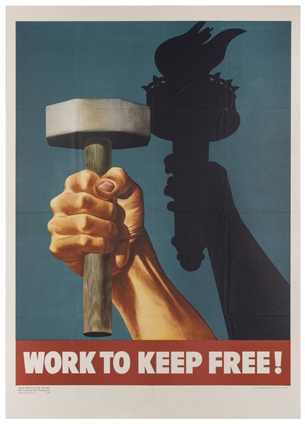  Work to Keep Free. US Government Printing Office, 1943. Bol...