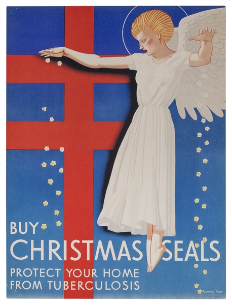  KENT, Rockwell (1882-1971). Buy Christmas Seals. 1939. Vivi...