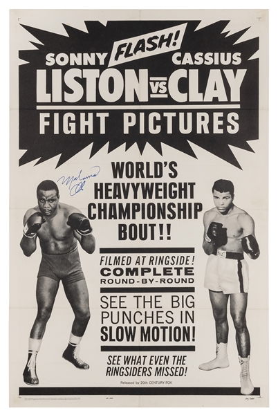 [ALI, Muhammad] Liston vs. Clay. 20th Century Fox, 1964. On...
