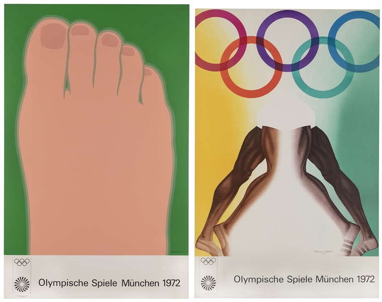  Two Munich 1972 Olympics Posters. Including designs by Alle...
