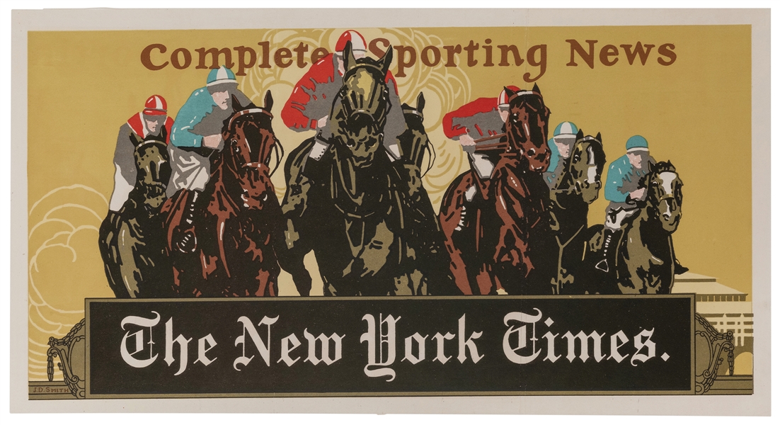 SMITH, J.D. New York Times / Sporting News. 1920s. Horizont...